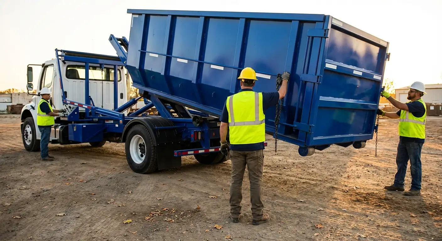 Commercial debris containment dumpster in Loveland, CO